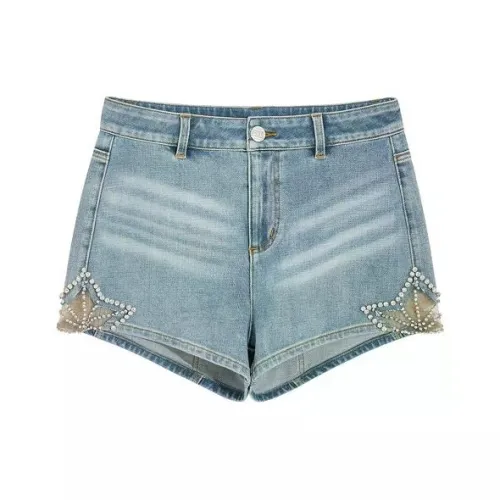 BEBE Светло-синие женские джинсовые шорты