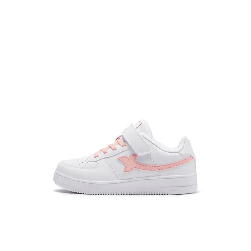 XTEP Противоскользящая устойчивая к истиранию утепленная обувь новый белый ледяной кристалл розовый детский