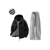 Чёрный + Белый Фотиния Серый [Флисовая подкладка Комплекты одежды]