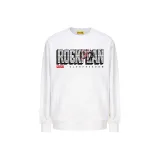 Белый свитшот с круглым вырезом