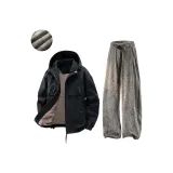 Black + Dark Gray [Флисовая подкладка Комплекты одежды]