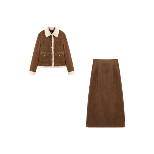 XWI Винтажный кофе Женские Комплекты с юбкой