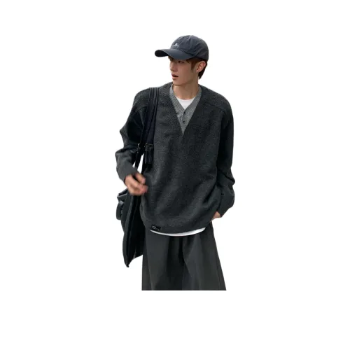 DEMAVIE Темно-серый унисекс свитеры