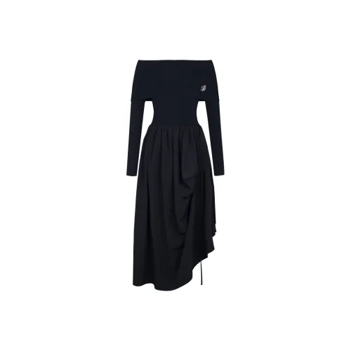 MENGXIAOQI Длинное платье с длинным рукавом женское