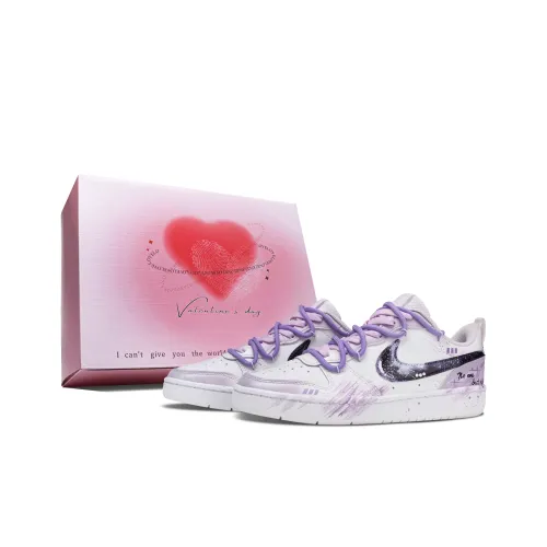 Nike Court Borough Безбрежный Фиолетовый Ночной Slip-resistant Abrasion-resistant Амортизация Низкий Топ