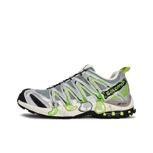 SALOMON XA PRO 3D Устойчивые к истиранию Низкие Кроссовки для бега Унисекс Черный Серый Серебряный Зеленый