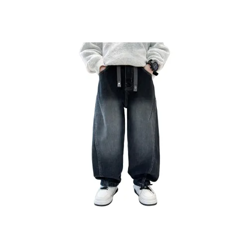 YALU Синий Серый С флисовой подкладкой CC81608 Школьные Джинсы