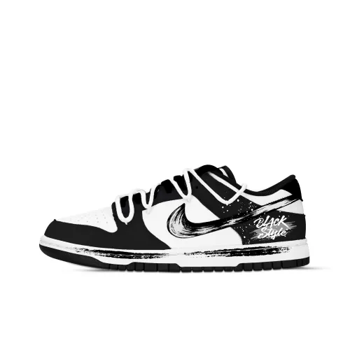 Nike Dunk Obsidian Phantom Устойчивые к истиранию низкие скейтбордические кроссовки унисекс черно-белые