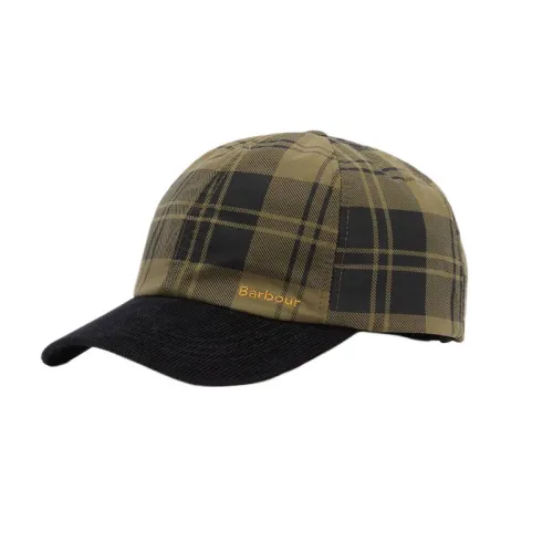 BARBOUR Хлопок Кепки Унисекс Оливково-зеленый Клетка