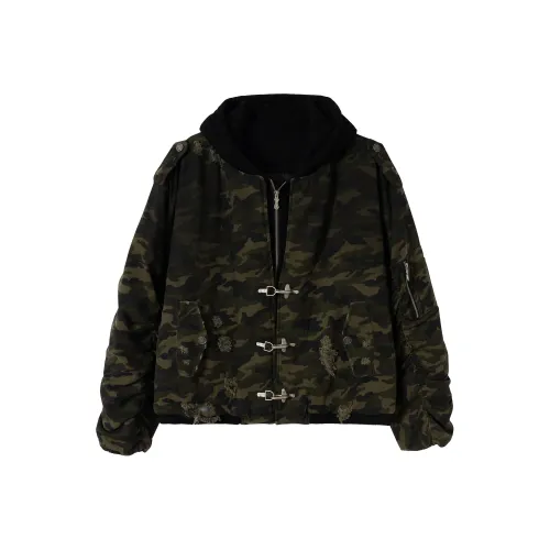 HYLHYL Армейский зеленый унисекс пуховики