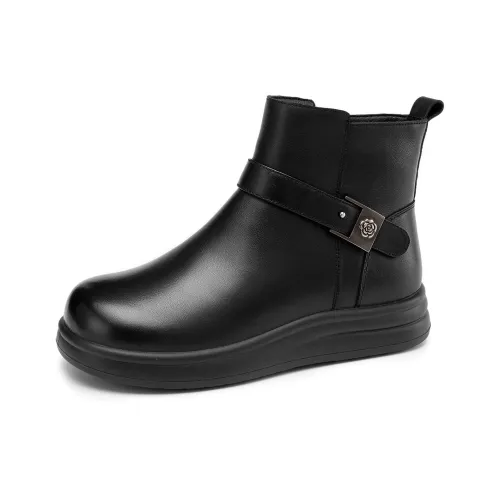 AOKANG Ботильоны Носки Crew Женские Черные