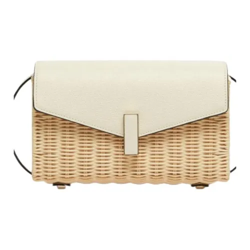 Valextra Iside Коровья кожа Сумка на плечо Женская Белая и Коричневая