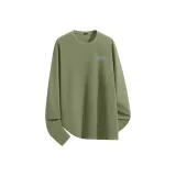 [1 пачка теплый флис круглый вырез] Армейский зеленый (Mf геометрический ледниковый логотип на груди)