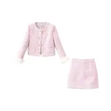 Розовый утепленный комплект (топ и юбка)