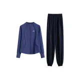 Синий комплект из двух предметов: пальто и штаны