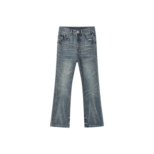 UNKNOWTAL Ностальгический синий унисекс джинсы