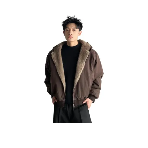 ZOTRANS Коричневый Унисекс Пуховики