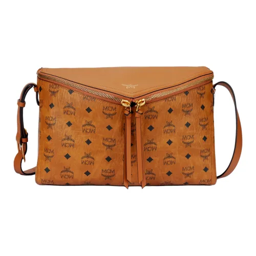 MCM Spanish Телячья кожа Сумка через плечо Сумка на плечо Средняя Унисекс Коричневый