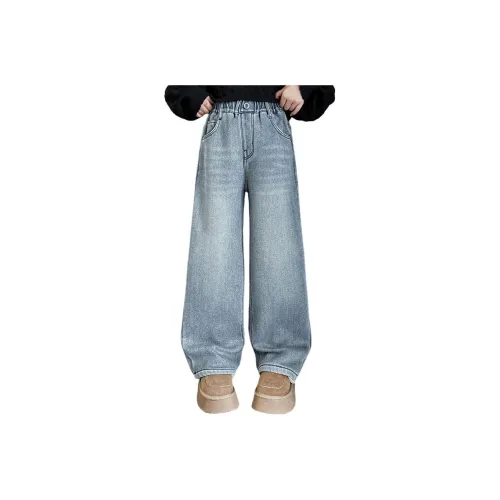 YALU Светло-синий с флисовой подкладкой TTG6110 Школьные джинсы