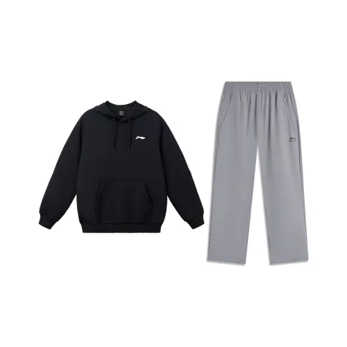 Лайнер Повседневная Спортивная Одежда Унисекс Черный+Теневой Серый