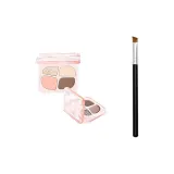 04# Снег Персик 4 цвета Палетка для теней + Щетка 1 шт