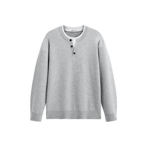 PEACEBIRD MEN Микрокристаллический серый 1 Мужские свитеры