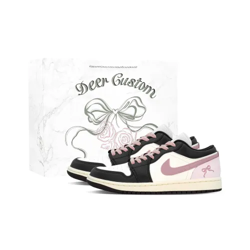 Jordan Air Jordan 1 DEER Love Journal Устойчивый к истиранию Низкий Топ Винтажные Баскетбольные Кроссовки Женские
