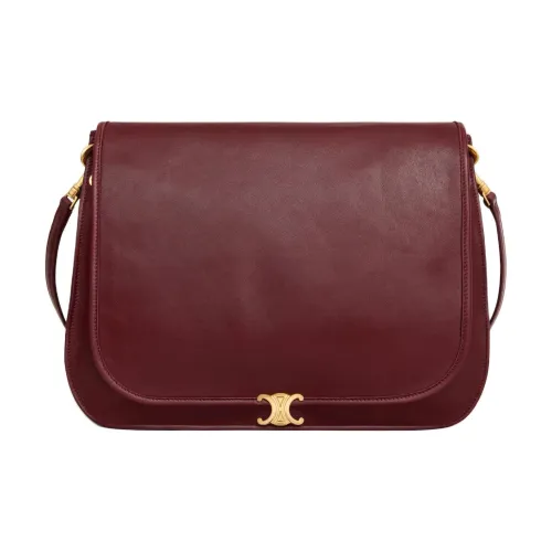 CELINE TriompheBesace Овечья шкура Сумка на плечо Женская Красная