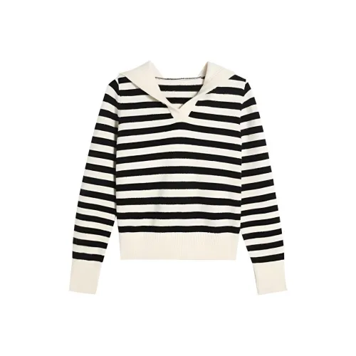 REMOULD Черно-белые полосы Женская трикотажная одежда