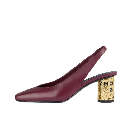 GIVENCHY Грубый каблук Высокие каблуки 6,5 см Женские Темно-красный