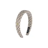 Бежевый в клетку ободок