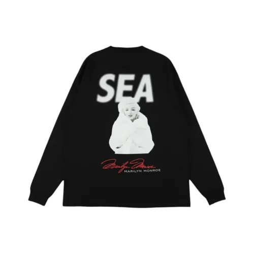 WIND AND SEA совместное издание Marilyn Monroe Коллаборация Fw25 L S tee T-рубашка Унисекс