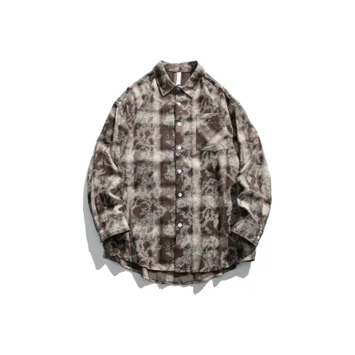 UKTK Коричневый Мужские Рубашки