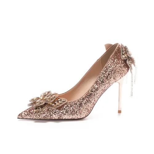 Lanza Узкий каблук Высокие каблуки Женские Шампанское