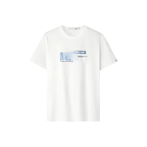 HLA Натуральный Белый 5E Мужская T-Рубашка