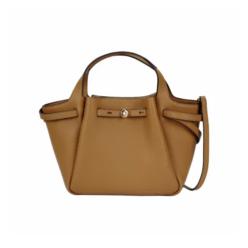 TORY BURCH Коровья кожа Тоут Сумка Сумка для покупок Сумка через плечо Сумка Маленькая Женская Тирамису