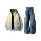 Gray Top + Vintage Blue Jeans  
Серый топ + винтажные синие джинсы