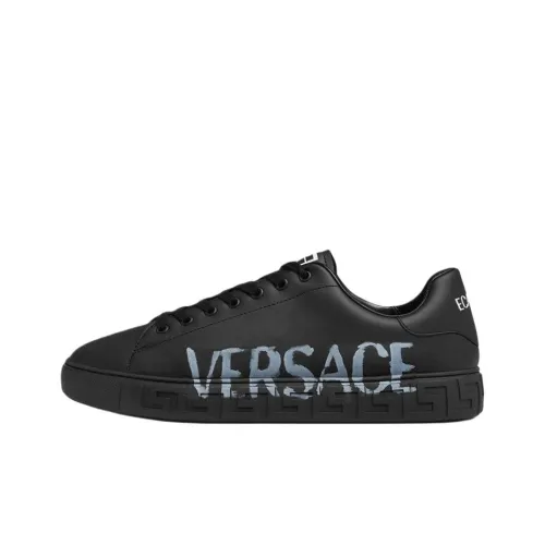 VERSACE Greca Low Топ Скейтборд Кроссовки Мужские Черные