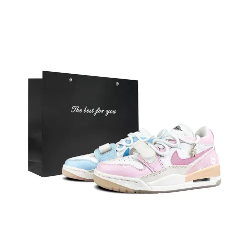 Джордан Legacy 312 Low WMNS CNY Устойчивый к истиранию MID Топ Винтажные баскетбольные кроссовки Унисекс Белый Розовый