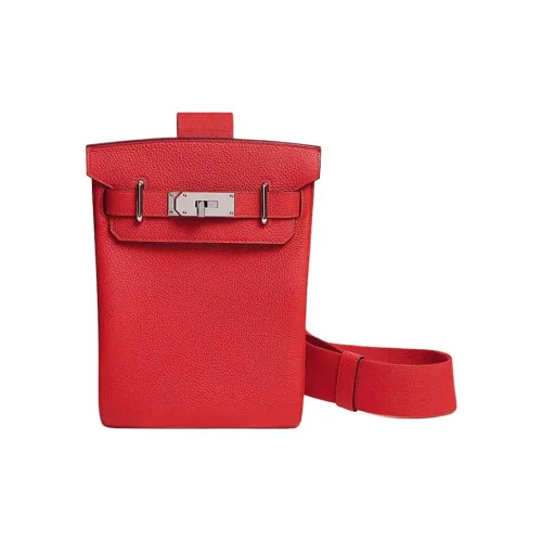 HERMES Hac a Dos Коровья кожа Togo Sling Сумка Маленькая Женская Красная
