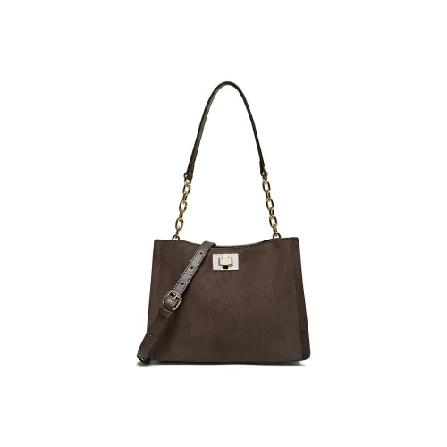 BASTO ПУ (полиуретан) Сумка-тоут Сумка через плечо Средняя Женская Темно-кофейный Коричневый