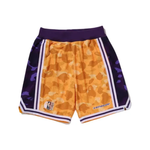 A BATHING APE X Mitchell Ness X NBA Fw25 Повседневные шорты Мужские