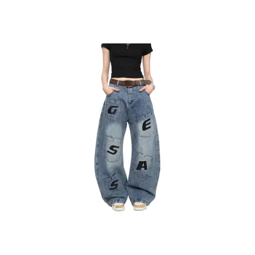 UOOHE Джинсовый синий Женские джинсы