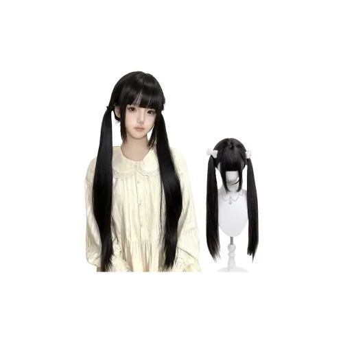 BEIQING Shaolu Равная чёлка 85 см Длинные прямые волосы Женский парик Высокотемпературная пряжа