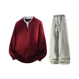 Красные + Желтые Грязные Джинсы с Флисовой Подкладкой