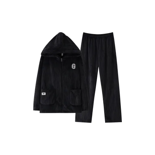 MULONGSHIJIA Пижамный комплект мужской черный