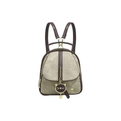 PESASRIE Рюкзак из микрофибры и синтетической кожи женский зеленый