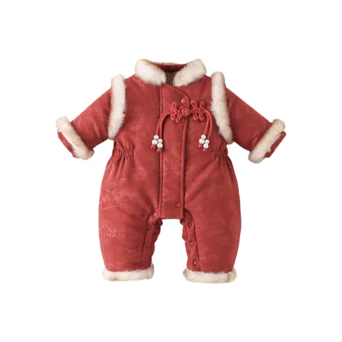 XiaoJinBu Томат Красный Малыш Комбинезоны Ползунки