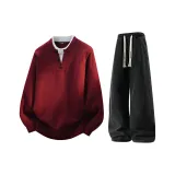 Красный + Черный Джинсы с флисовой подкладкой