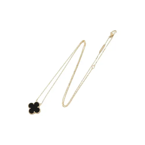 Van Cleef Arpels Агатовые ожерелья женские черное золото